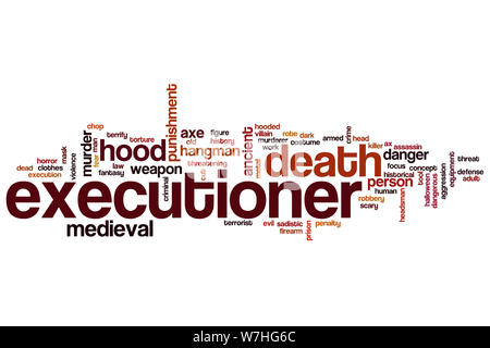 Executioner word cloud concept Stock Photo