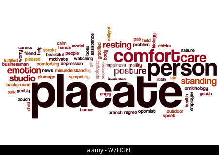 Placate word cloud concept Stock Photo