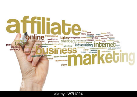 Affiliate marketing word cloud concept Stock Photo
