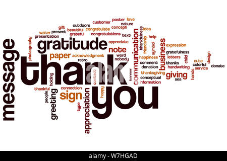 Thank you word cloud concept Stock Photo
