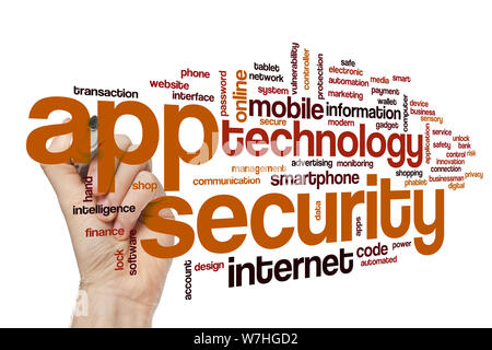App security word cloud Stock Photo