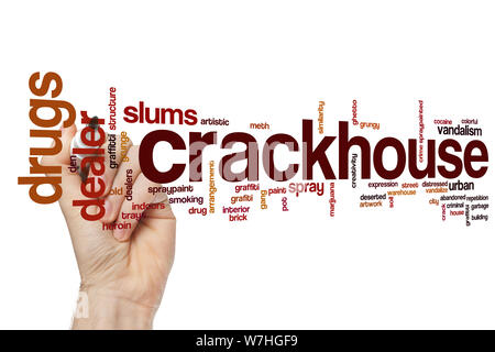 Crackhouse word cloud concept Stock Photo
