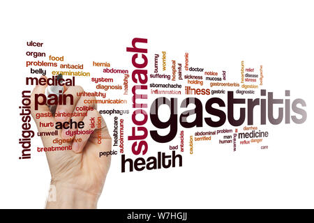 Gastritis word cloud Stock Photo