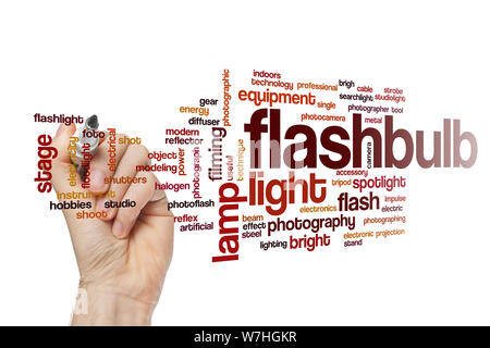 Flashbulb word cloud Stock Photo