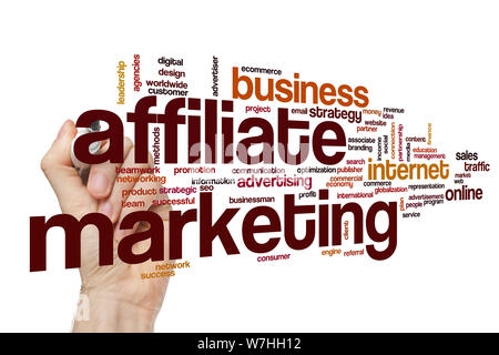 Affiliate marketing word cloud concept Stock Photo