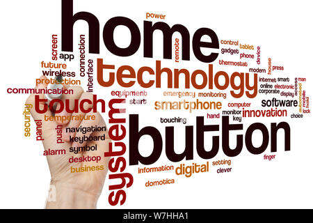 Home button word cloud concept Stock Photo