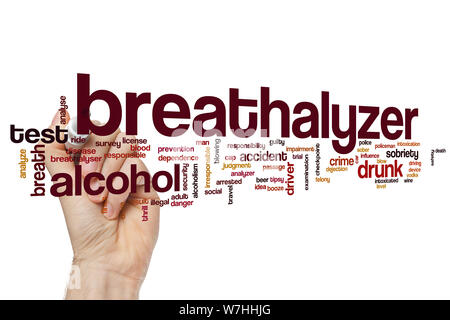 Breathalyzer word cloud concept Stock Photo