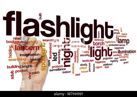 Flashlight word cloud Stock Photo