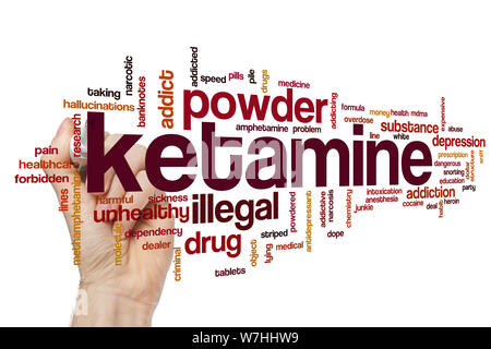 Ketamine word cloud concept Stock Photo