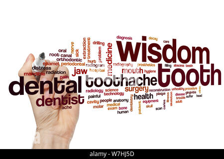 Wisdom tooth word cloud concept Stock Photo