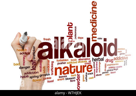 Alkaloid word cloud concept Stock Photo
