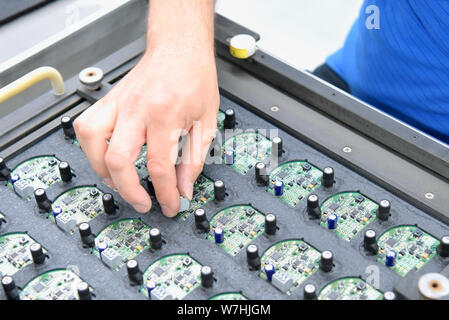 production plant in modern industry - components for the assembly of printed circuit boards Stock Photo