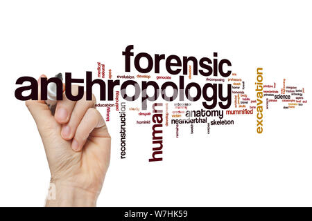 Forensic anthropology word cloud concept Stock Photo