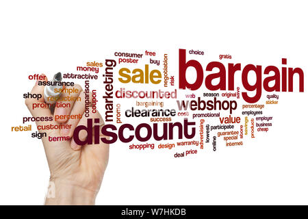 Bargain word cloud Stock Photo