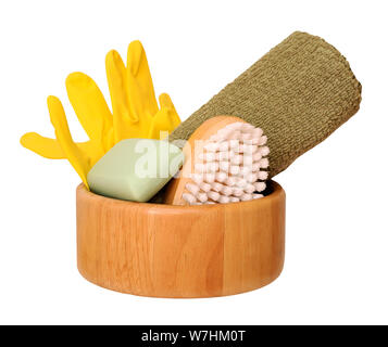 cleaning stuff isolated on white background Stock Photo