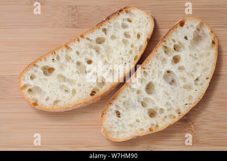 sliced bread on cutting board