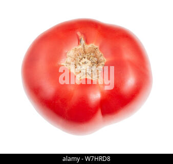 organic large red bulls heart tomato isolated on white background Stock Photo