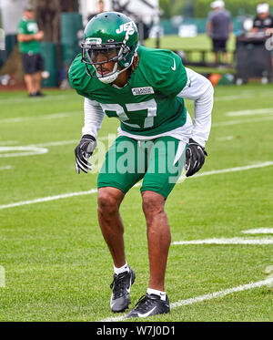 August 5, 2019, Florham Park, New Jersey, USA: New York Jets defensive  linemen Quinnen Williams (95) during training camp at the Atlantic Health  Jets Training Center, Florham Park, New Jersey. Duncan Williams/CSM