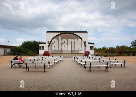 Zinnowitz, Germany - August 4,2019: Music Pavilion of Zinnowitz baltic coast, Germany. Zinnowitz is a Spa town in Mecklenburg on the German island of Stock Photo