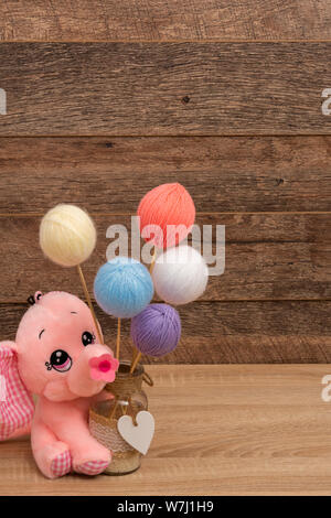 Elephant Figurine with String of Balls Stock Photo - Alamy