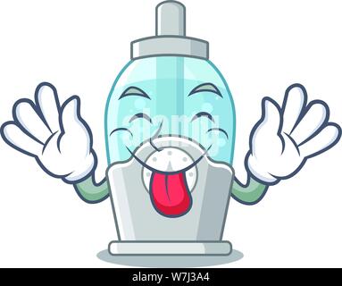 Tongue out humidifier with in the cartoon shape Stock Vector