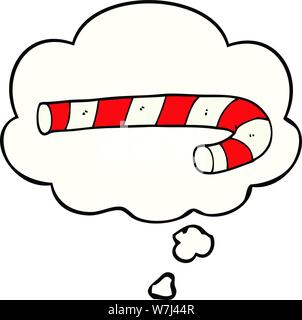 cartoon candy cane with thought bubble Stock Vector Image & Art - Alamy