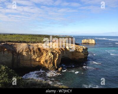 --FILE--Landscape of The Twelve Apostles, a collection of limestone stacks off the shore of the Port Campbell National Park, by the Great Ocean Road i Stock Photo