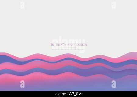 Abstract wide screen fluid colorful with mesh pattern background. You can use for wavy design, ad, poster, artwork, elements. illustration vector Stock Vector