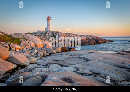 Peggy's Cove Lighthouse in Nova Scotia Canada Stock Photo