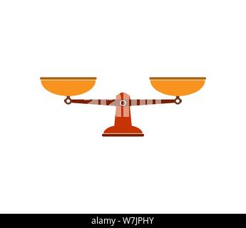 Balance scale icon. Vector illustration flat Stock Vector