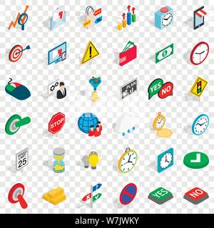 Arrow icons set, isometric style Stock Vector