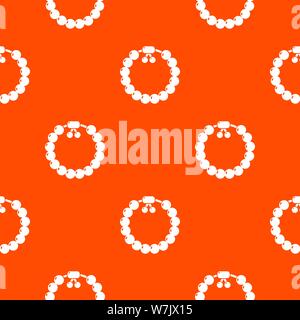 Charming gemstone bracelet pattern vector orange Stock Vector