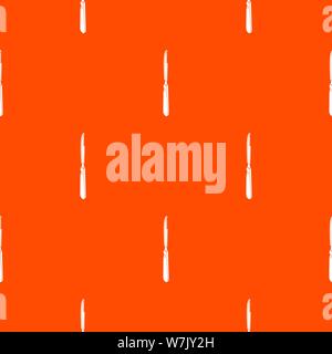 Medical scalpel pattern vector orange Stock Vector