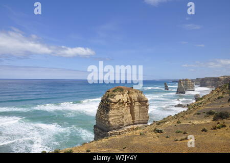 --FILE--Landscape of The Twelve Apostles, a collection of limestone stacks off the shore of the Port Campbell National Park, by the Great Ocean Road i Stock Photo