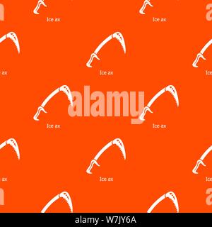 Ice ax pattern vector orange Stock Vector