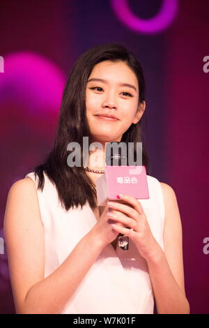 Chinese actress Xi Mengyao, also known as Ming Xi, poses as she arrives