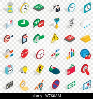 Switch off icons set, isometric style Stock Vector
