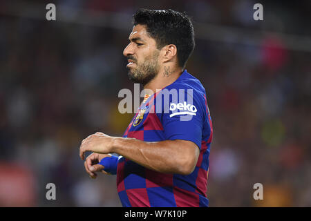 BARCELONA, 04-08-2019, FC Barcelona v Arsenal FC, of Joan Gamper Trophy. Camp Nou Stadium. Luis Suarez of FC Barcelona Stock Photo