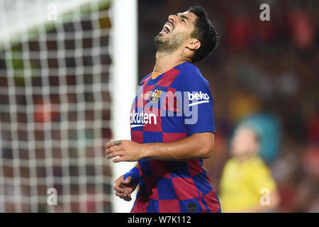 BARCELONA, 04-08-2019, FC Barcelona v Arsenal FC, of Joan Gamper Trophy. Camp Nou Stadium. Luis Suarez of FC Barcelona Stock Photo