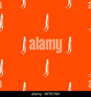 Medical forceps pattern vector orange Stock Vector