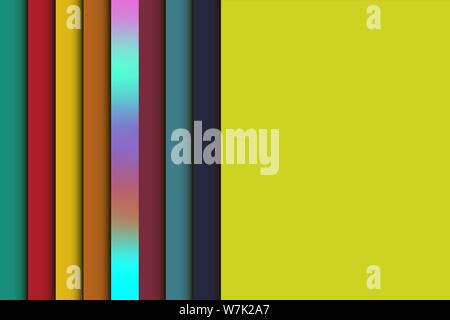 Vector Vertical Multicolored Stripes with Gradient. Multicolor. Stock Vector