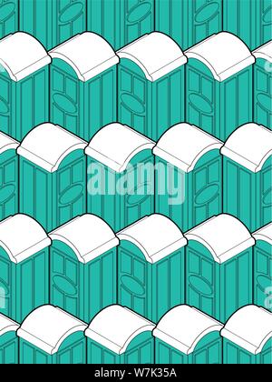 Portable toilet pattern seamless. WC Street palstic background. vector texture Stock Vector