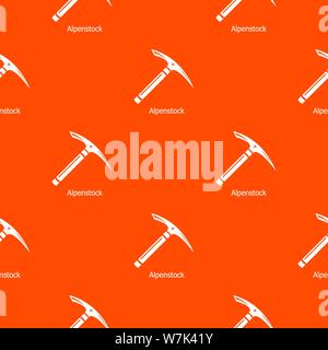 Pickaxe pattern vector orange Stock Vector