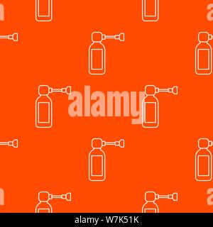 Inhaler pattern vector orange Stock Vector