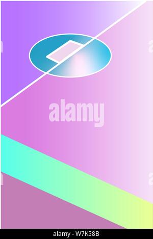 Stylization of the playground in pink. Concept of geometric shapes Stock Vector