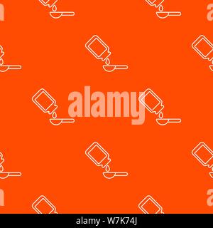 Medical syrup pattern vector orange Stock Vector