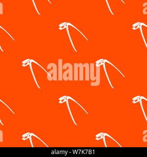 Medical pliers pattern vector orange Stock Vector