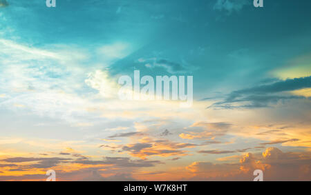Colorful sky at sunset. Stock Photo