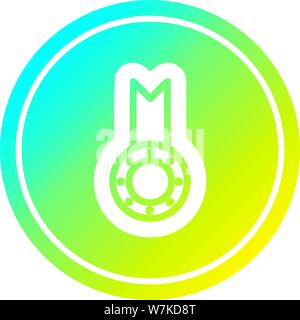 medal award circular icon with cool gradient finish Stock Vector Image ...
