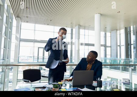 Two young businessman working together Stock Photo